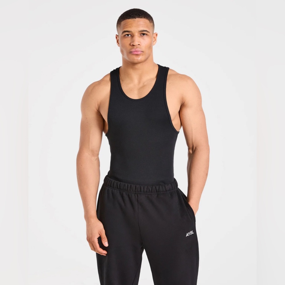 AYBL Men’s Muscle Ribbed Tank Black Large NWT Sold Out